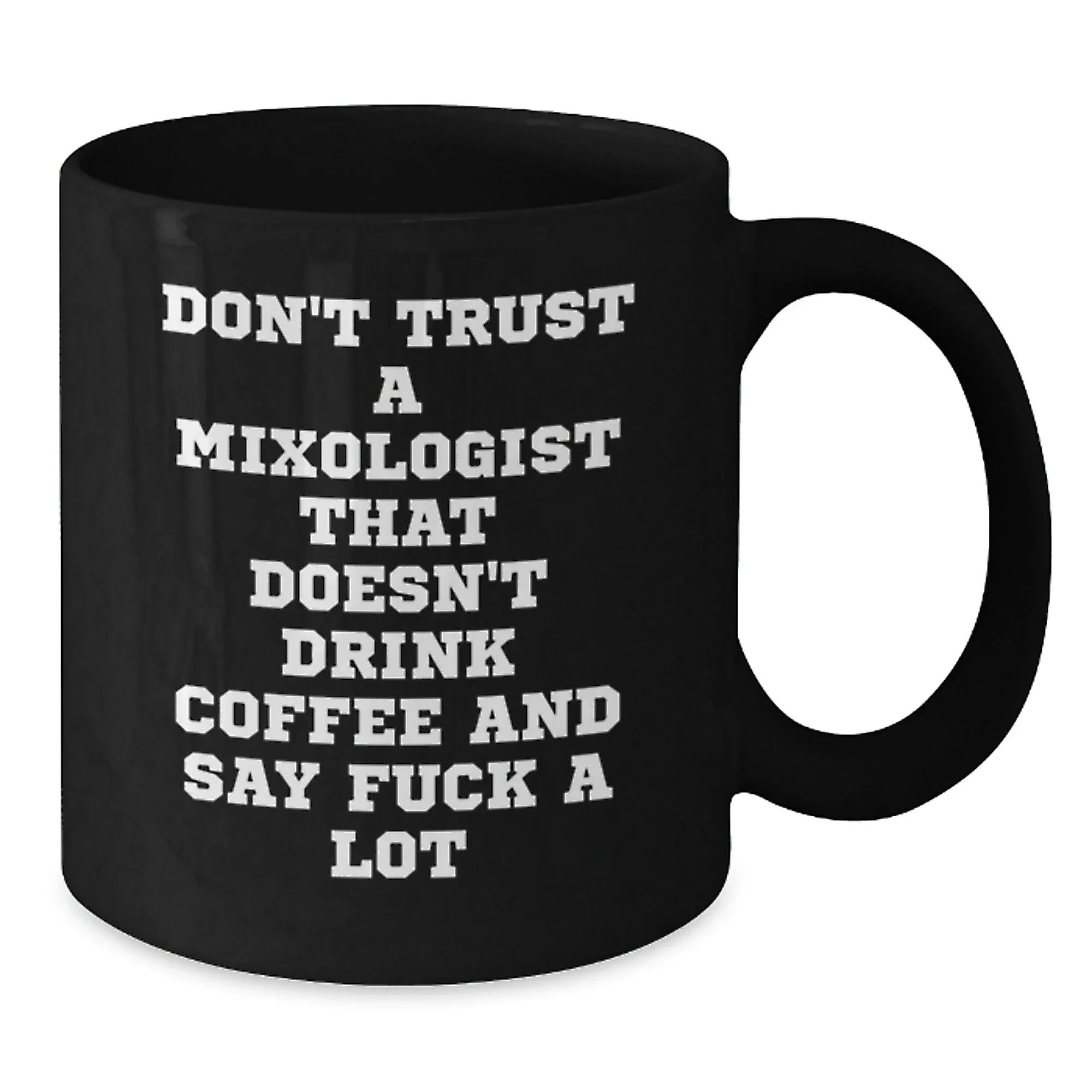 Funny Mixologist Gifts from Friends for Men - Black Coffee Mug Christmas Unique Presents