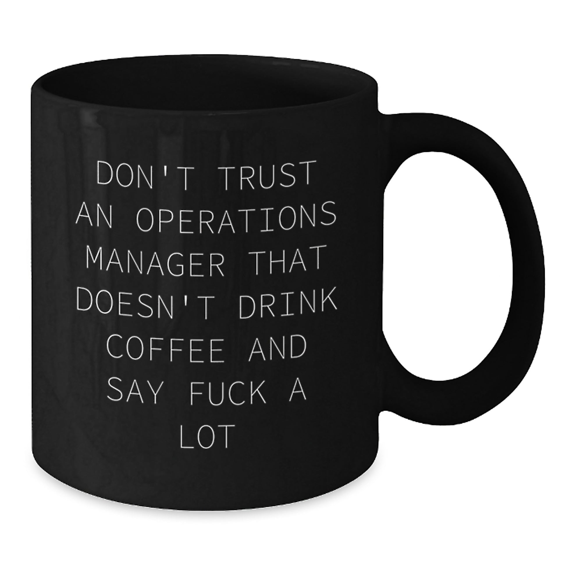 Funny Operations Manager Gifts - Black Coffee Mug - Christmas Unique Presents from Boss to Team Member - Additional
