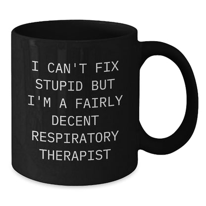 Funny Respiratory Therapist Gifts for Men, Unique Black Coffee Mugs with Inspirational Quote, Gifts from Friends to Coworkers, Perfect for Christmas Unique Gifts - Additional