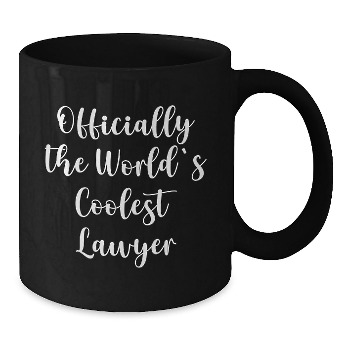 Funny Lawyer Black Coffee Mug, Officially The World's Coolest Lawyer Gifts from Friends for Lawyer - Additional