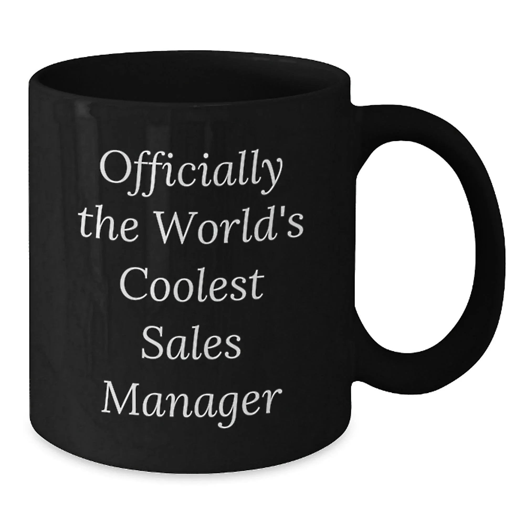Funny Sales Manager Gifts for Men, Funny Black Coffee Mug, Officially The 'World's Coolest' Sales Manager Gifts from Friends, Coworkers, or Family for Christmas