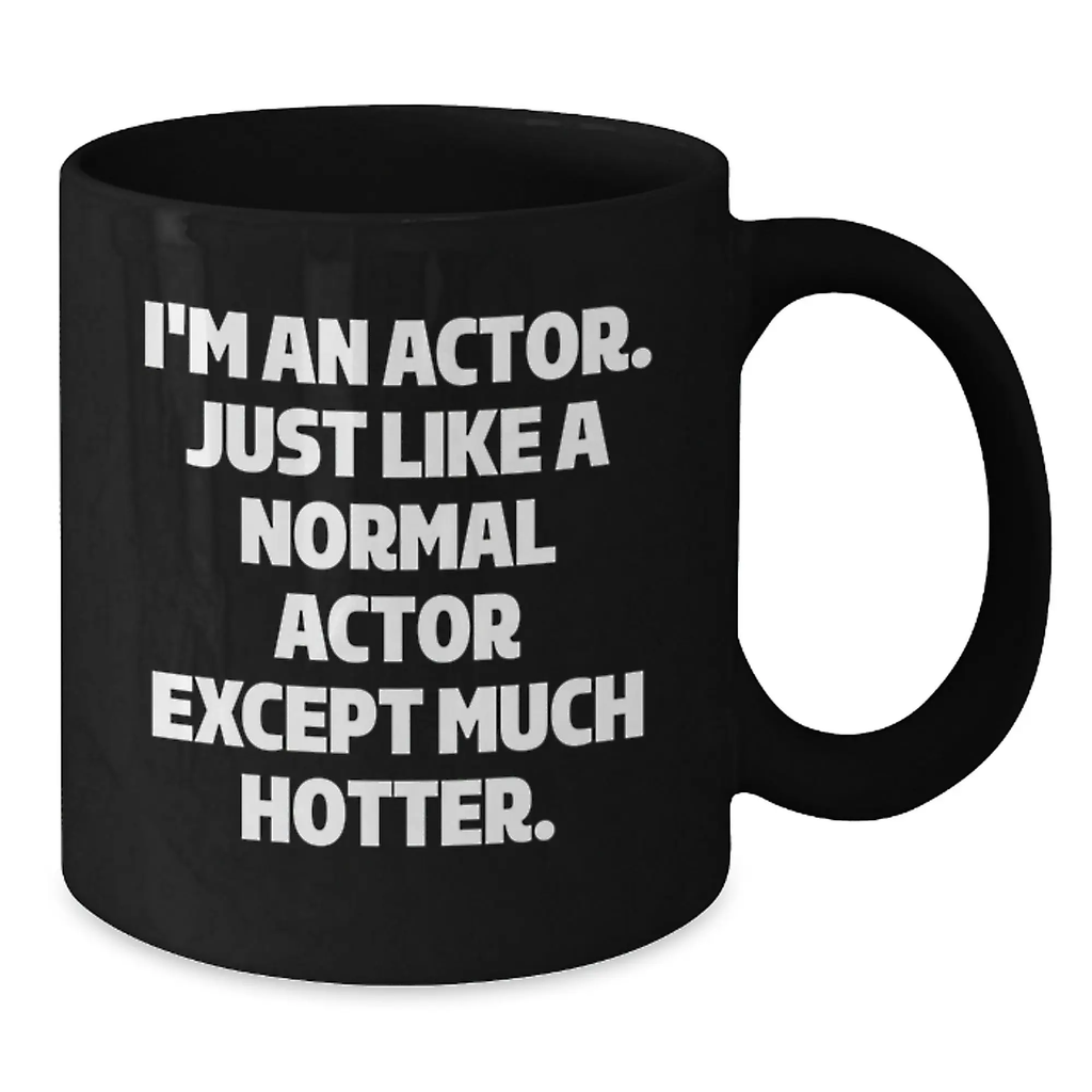 Actor Keepsake Black Coffee Mug for Him Graduation Gift with 11oz - Additional