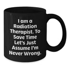 Radiation Therapist Gifts, Funny Quote Coffee Mug, Gifts from Friends for Radiation Therapist Men, Unique Graduation Gifts
