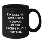 Clerk Keepsake Black Coffee Mug for Him 11oz Ceramic Graduation Gift - Additional