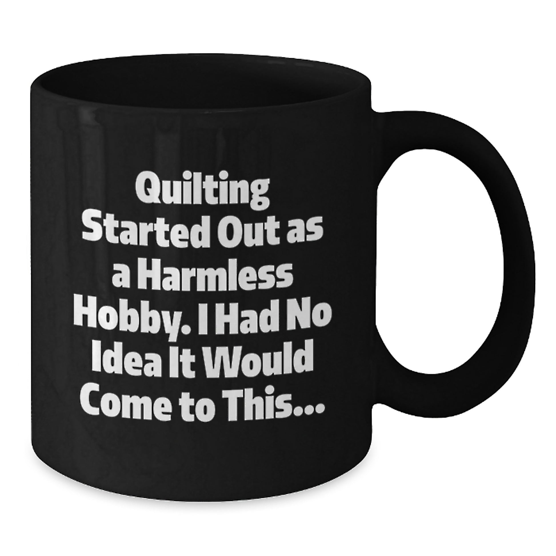 Quilting Gifts for Men, Funny Black Coffee Mug, Graduation Unique Gifts from Family - Additional