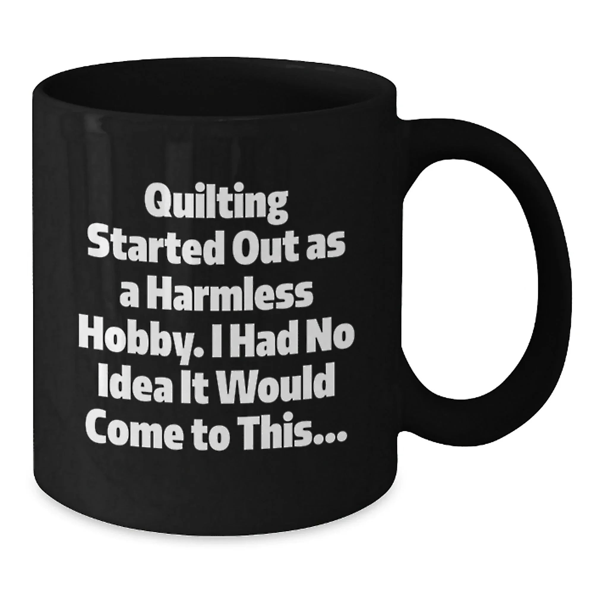 Quilting Gifts for Men, Funny Black Coffee Mug, Graduation Unique Gifts from Family