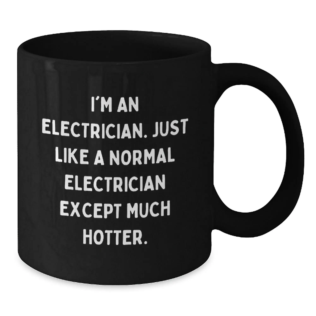 Electrician Keepsake Black Coffee Mug for Him 11oz Graduation Gift - Additional