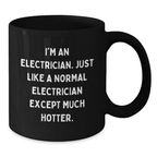Electrician Keepsake Black Coffee Mug for Him 11oz Graduation Gift - Additional