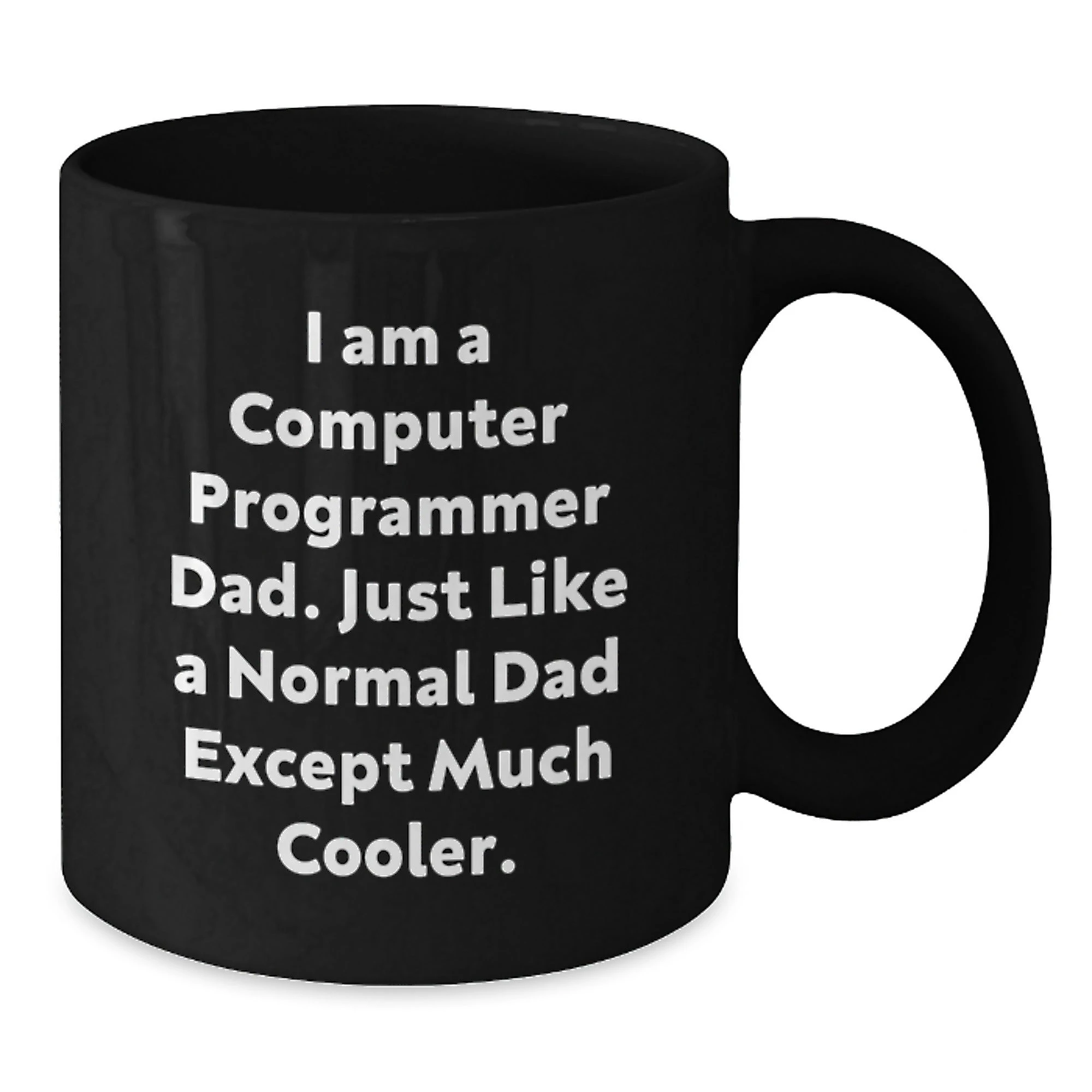 Funny Computer Programmer Dad Gifts, Unique Black Coffee Mug for Men, Funny Mugs for Computer Programmer, Christmas Unique Gifts from Dad to Computer Programmer