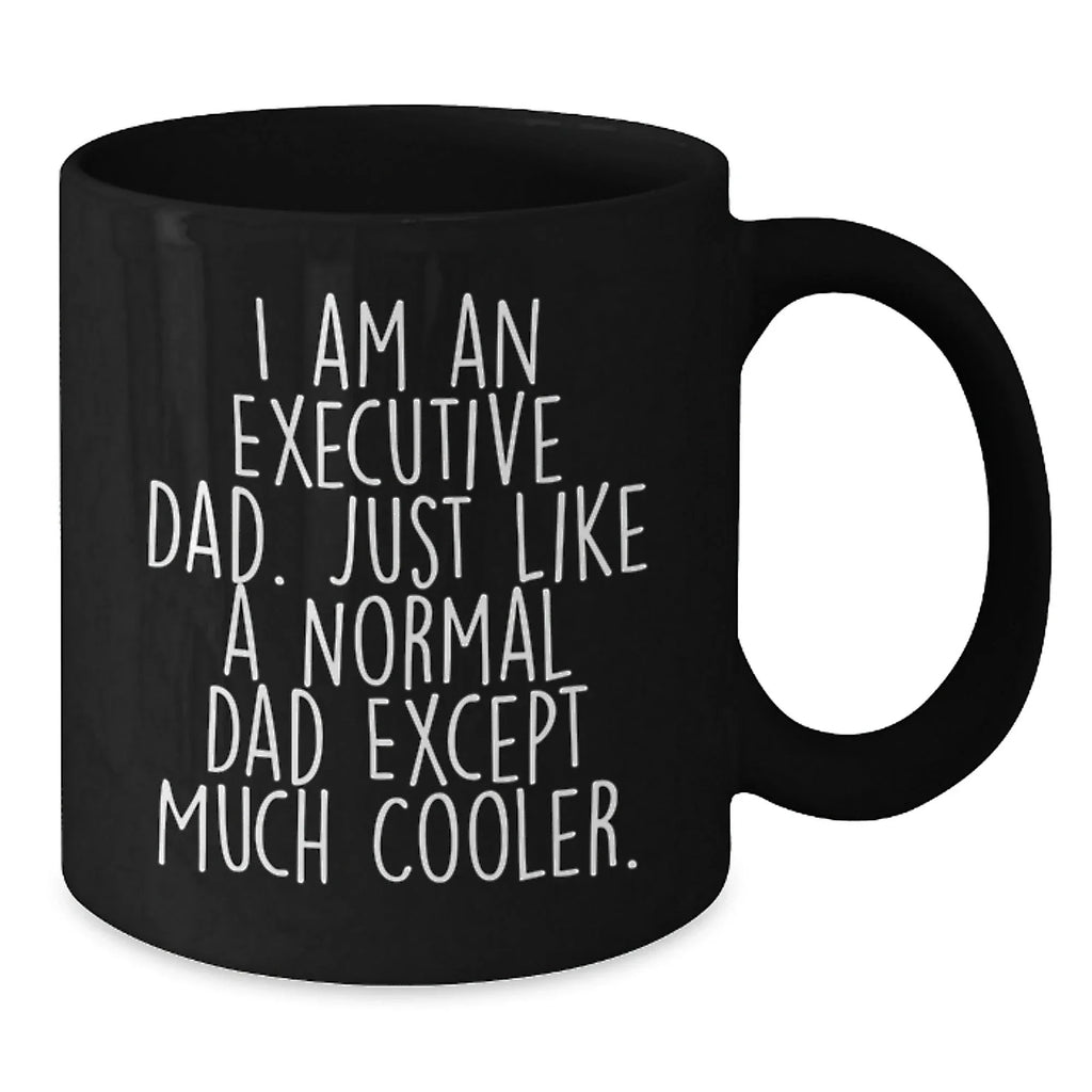Executive Black Coffee Mug Funny Dad Gift for Him from Family Friends Coworkers