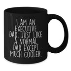 Executive Black Coffee Mug Funny Dad Gift for Him from Family Friends Coworkers