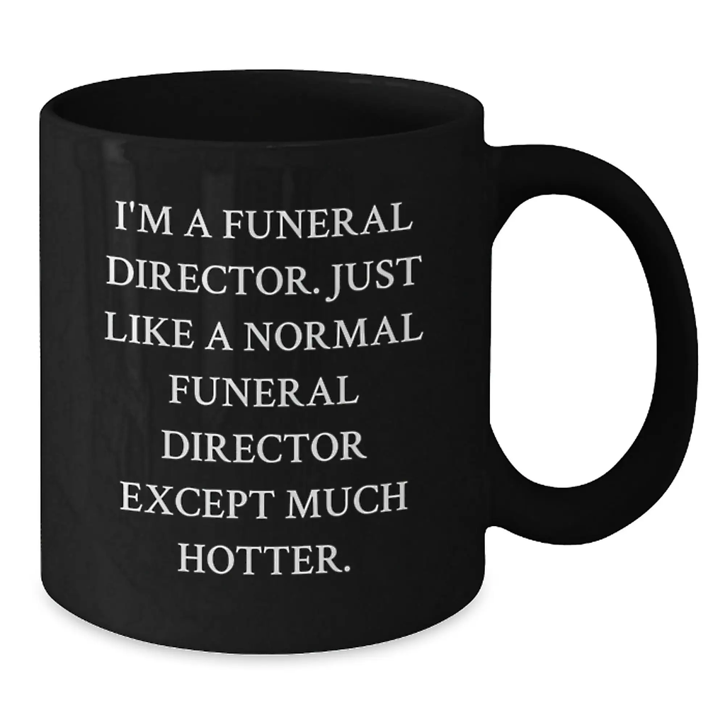 Funeral Director Keepsake Premium Black Coffee Mug Birthday Gift for Him - Additional