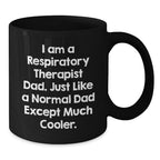 Unique Gifts from Friends for Respiratory Therapist Dad Christmas Fun Black Coffee Mugs