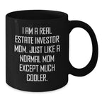 Funny Real Estate Investor Gifts, Black Coffee Mug for Mom, Gifts from Friends for Real Estate Investor Mom, Graduation Unique Gifts for Her