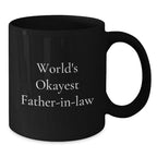 Funny Father-in-law Gifts from Family for Dad's Christmas Unique Mugs World's Okayest Father-in-law