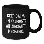 Aircraft Mechanic Gifts for Men, Funny Black Coffee Mug, Christmas Unique Gifts from Friends