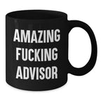 Funny Gifts from Friends to Men Advisor, Black Coffee Mugs for Advisors, Christmas Unique Gifts