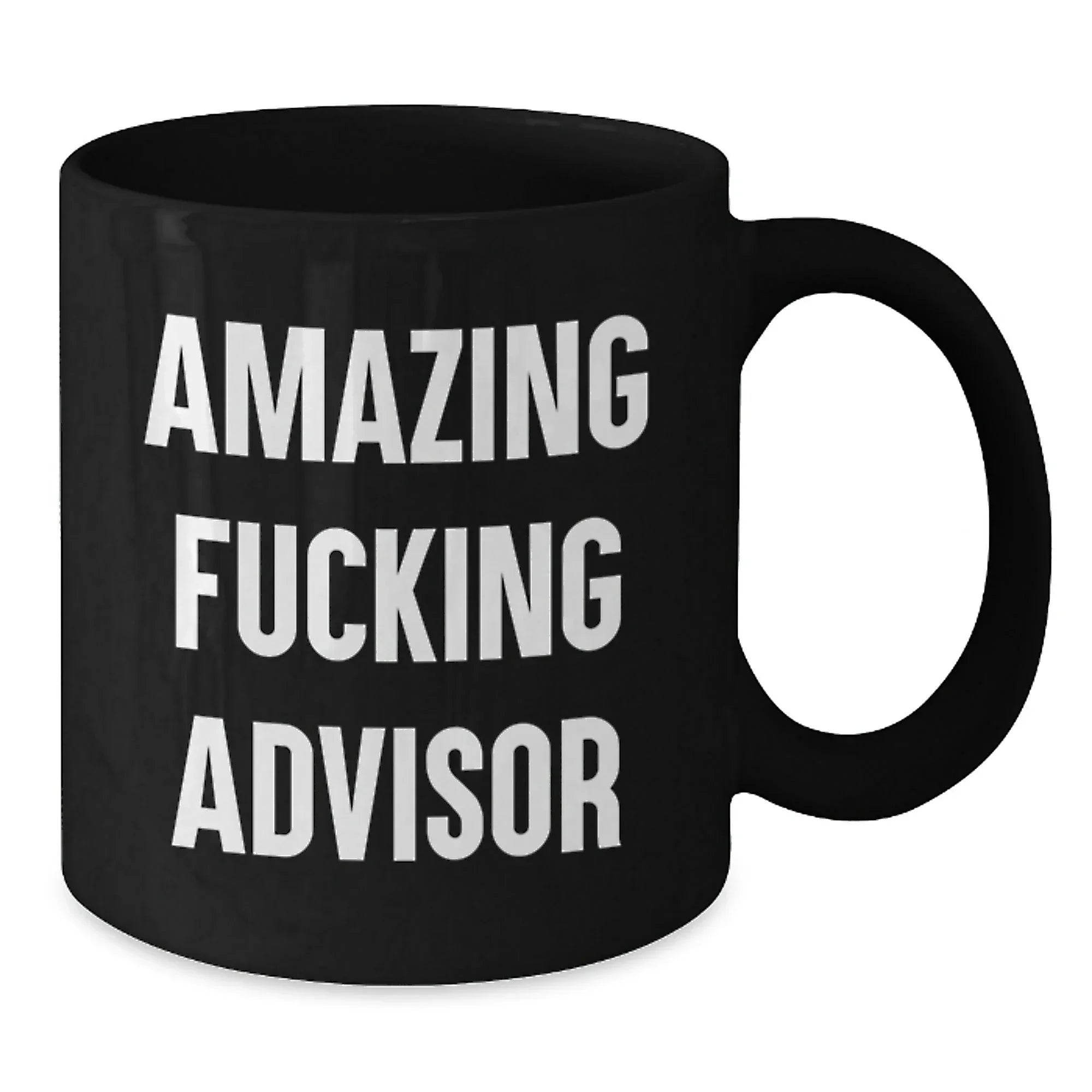 Funny Gifts from Friends to Men Advisor, Black Coffee Mugs for Advisors, Christmas Unique Gifts
