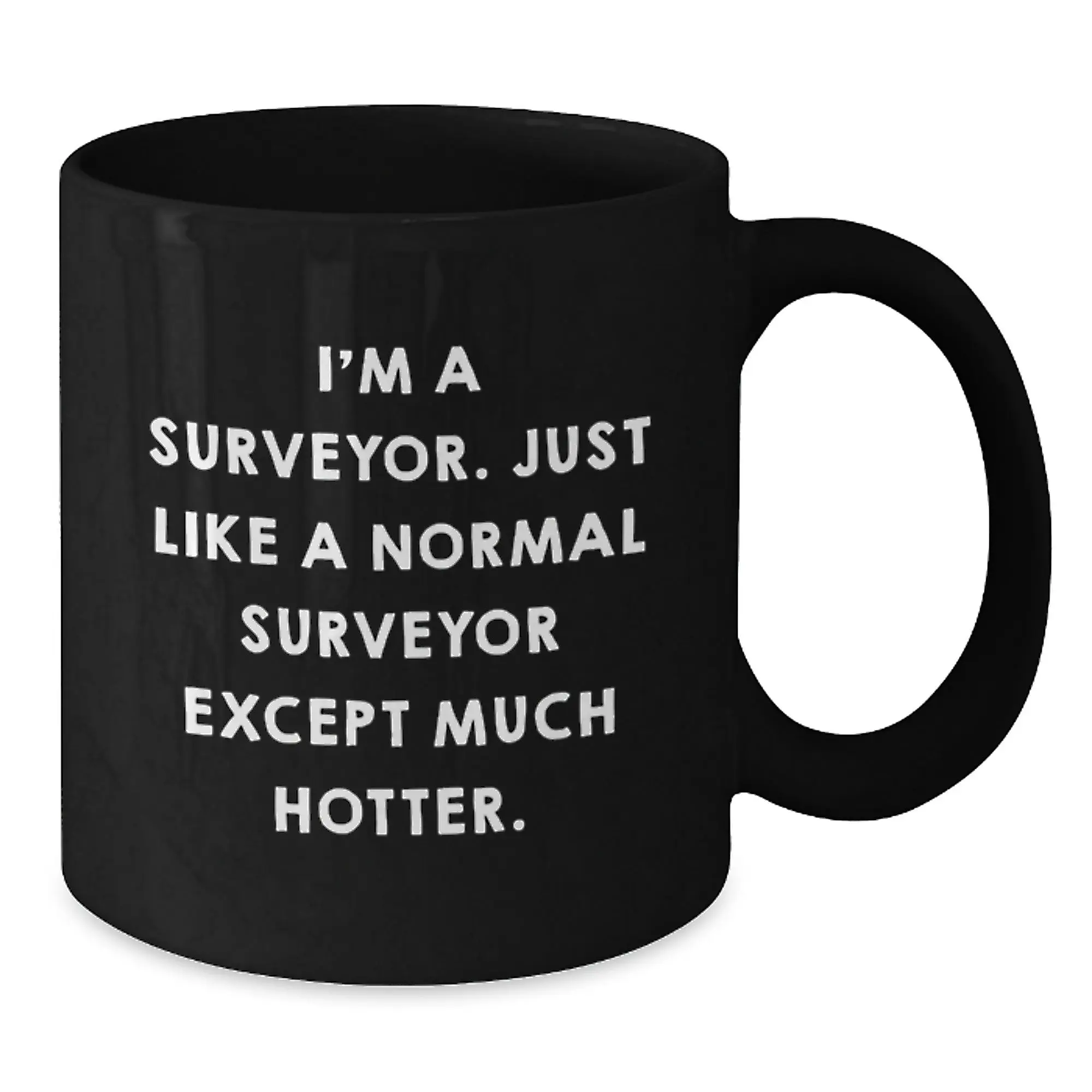 Funny Surveyor Gifts from Men for Surveyor Graduation Unique Black Coffee Mugs, I'm A Surveyor. Just Like A Normal Surveyor Except Much Hotter., Perfect Mug for Surveyor Friends and Family - Additional