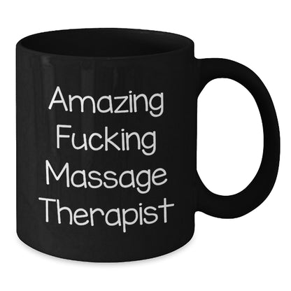 Funny Massage Therapist Gifts from Men, Unique Black Coffee Mug for Massage Therapist, Christmas Unique Gifts for Friends and Family - Additional