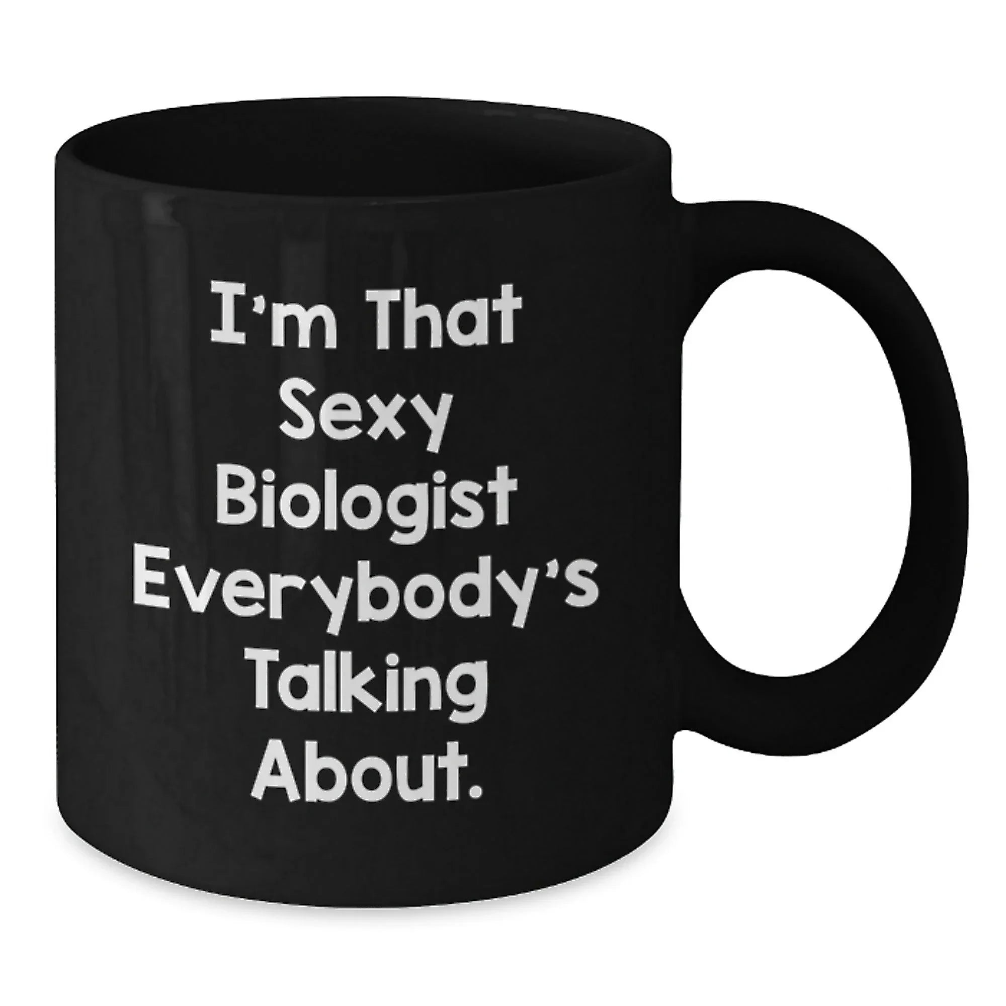 Funny Biologist Gifts from Friends for Biologist Lover Black Coffee Mug, Unique Christmas Unique Gifts from Family for Biologist