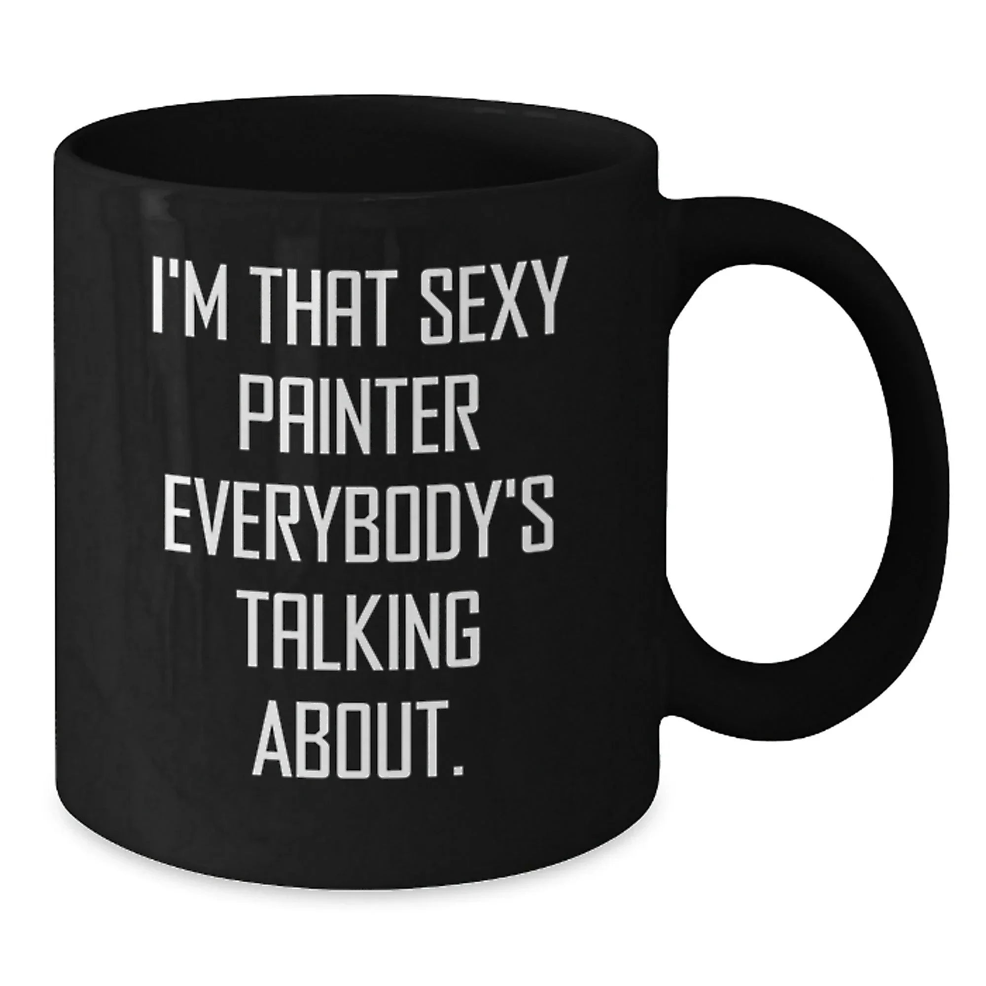 Funny Painter Gifts from Friends to Coworkers Black Coffee Mug for Painter Graduation Unique Gifts