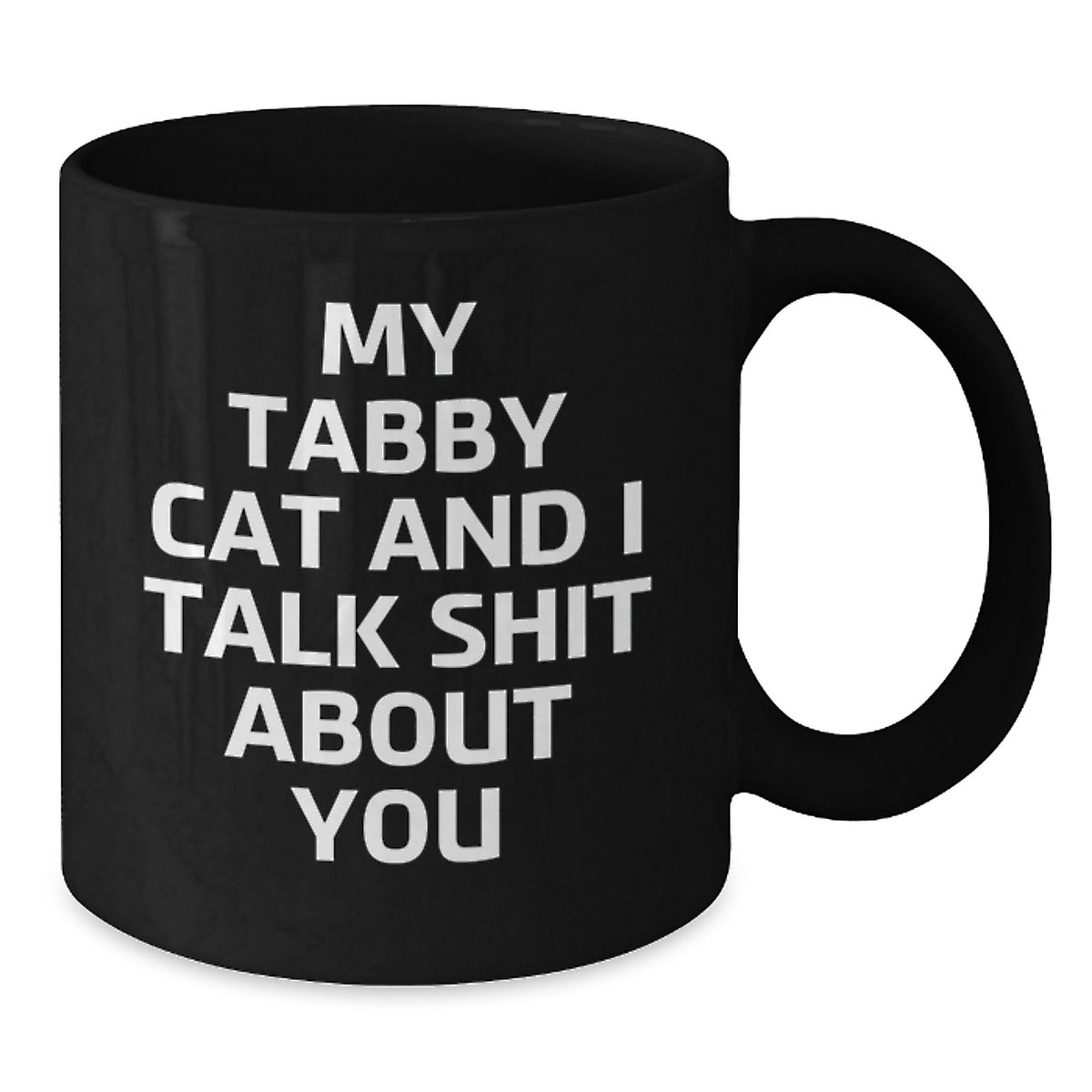 Tabby Cat Black Coffee Mug Keepsake for Him Christmas Surprise Gift - Additional