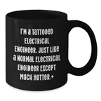 Funny Electrical Engineer Gifts for Men, Black Coffee Mug, Birthday Unique Presents from Friends, Family, Coworkers to Electrical Engineer - Additional