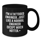 Funny Engineer Gifts for Him, Black Coffee Mug from Friends, Unique Christmas Unique Gifts for Engineer Men
