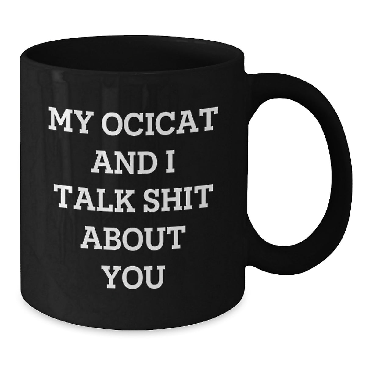 Ocicat Gift for Him Witty 'My Ocicat And I Talk Shit About You' Keepsake - Additional