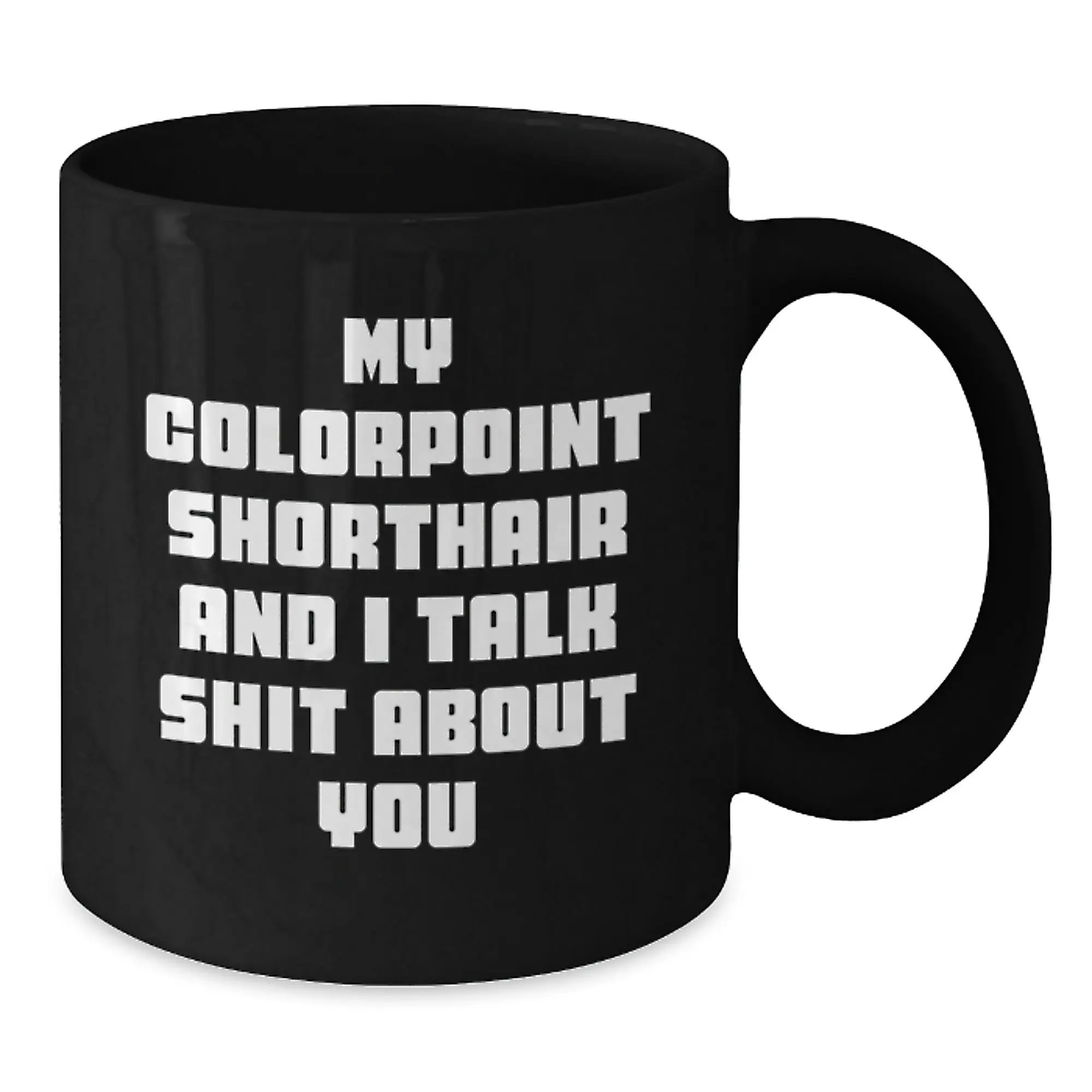 Funny Colorpoint Shorthair Cat Gifts for Him, Graduation Unique Gifts from Friends, My Colorpoint Shorthair And I Talk Shit About You Funny Coffee Mug - Additional