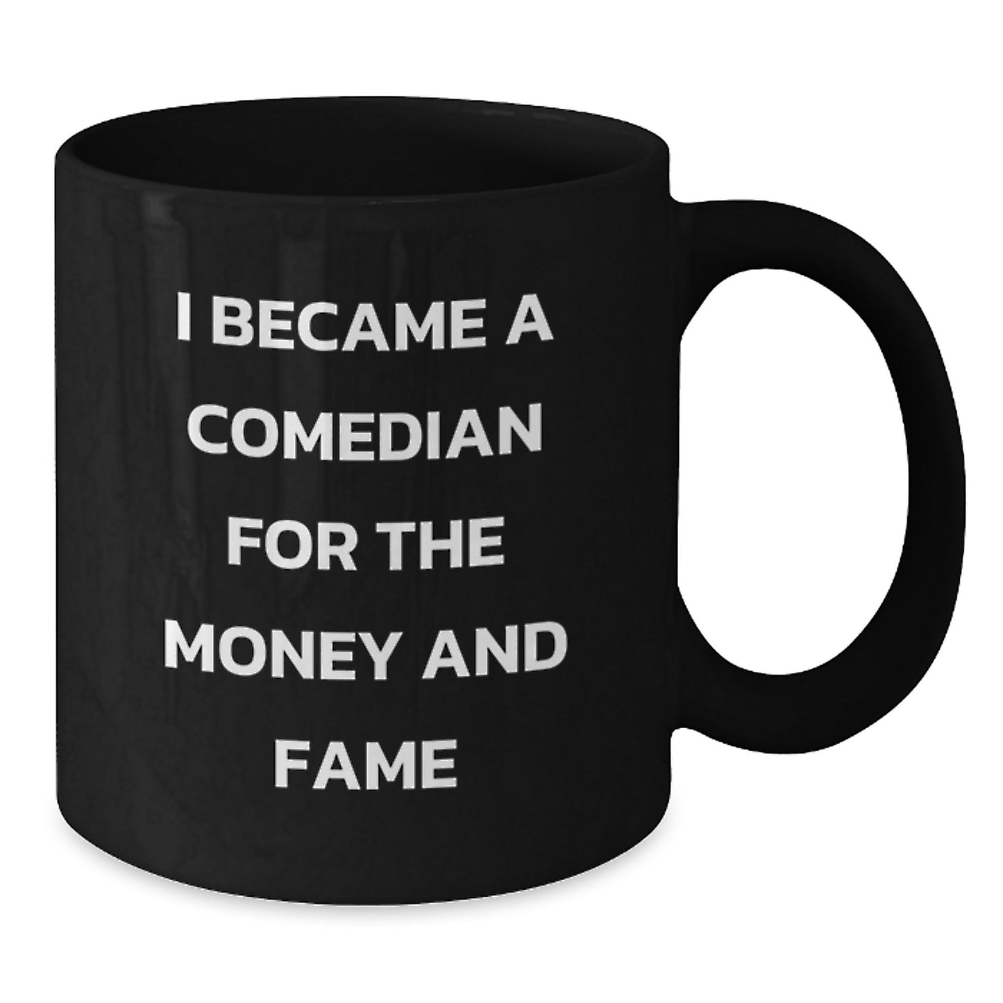Funny Comedian Quotes Black Coffee Mug Gifts from Friends for Comedian Birthday, Comedian Gifts, Inspirational Comedian Mug - Additional