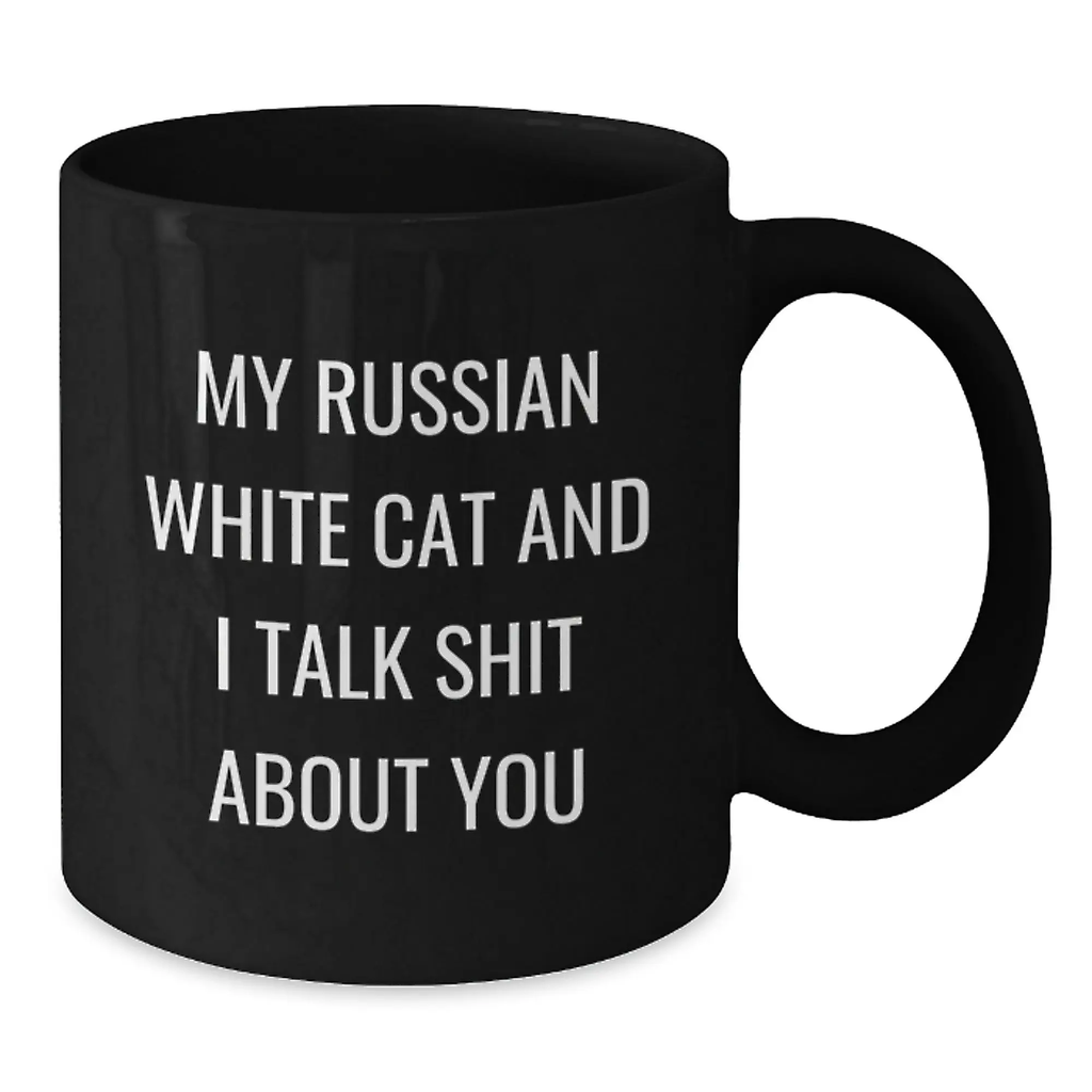 Funny Russian White Cat Mugs Gifts from Friends for Russian White Cat Lovers Graduation Unique - Additional