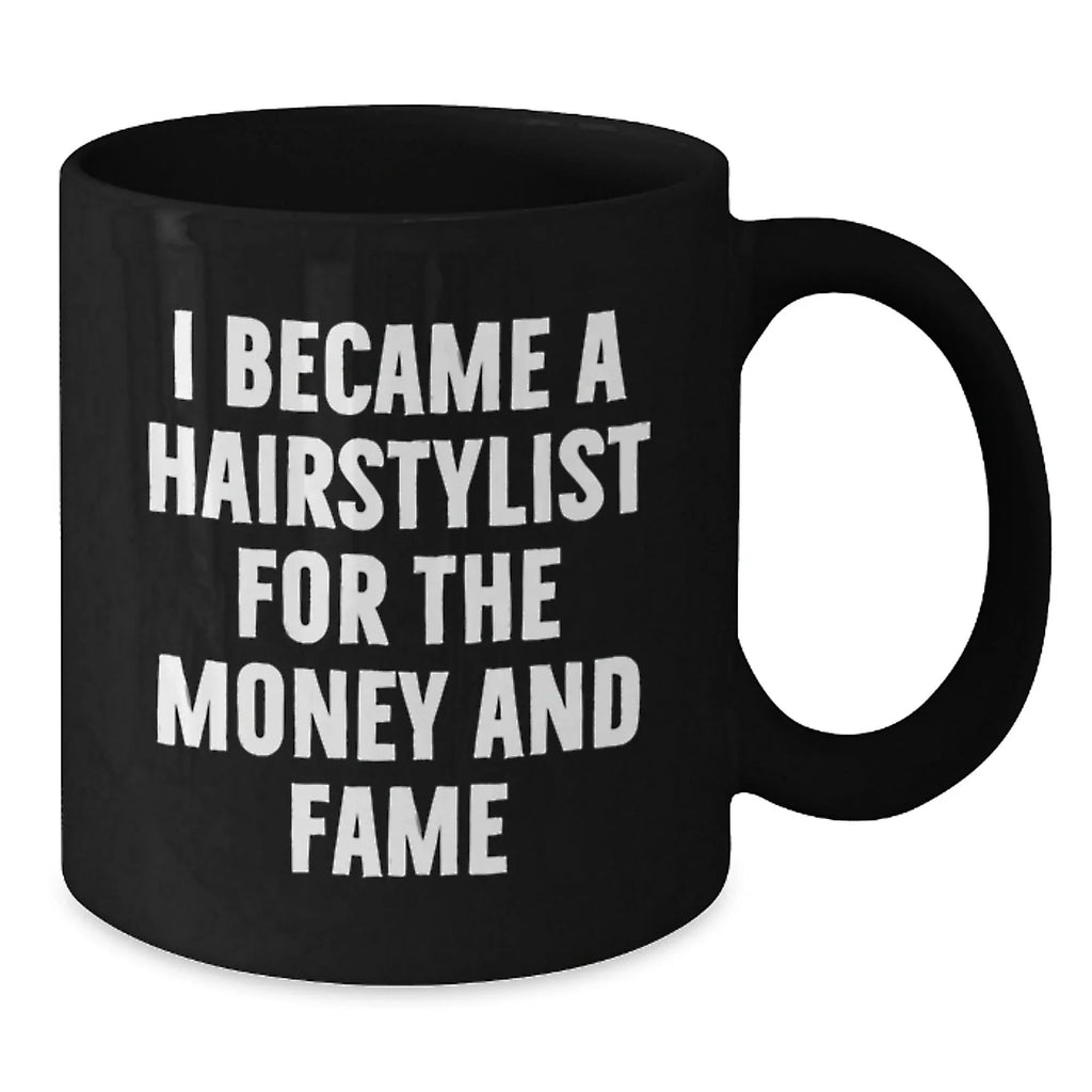 Funny Hairstylist Christmas Unique Gifts from Family, Unique Black Coffee Mugs for Hairstylist Friends, Bingeing Coffee