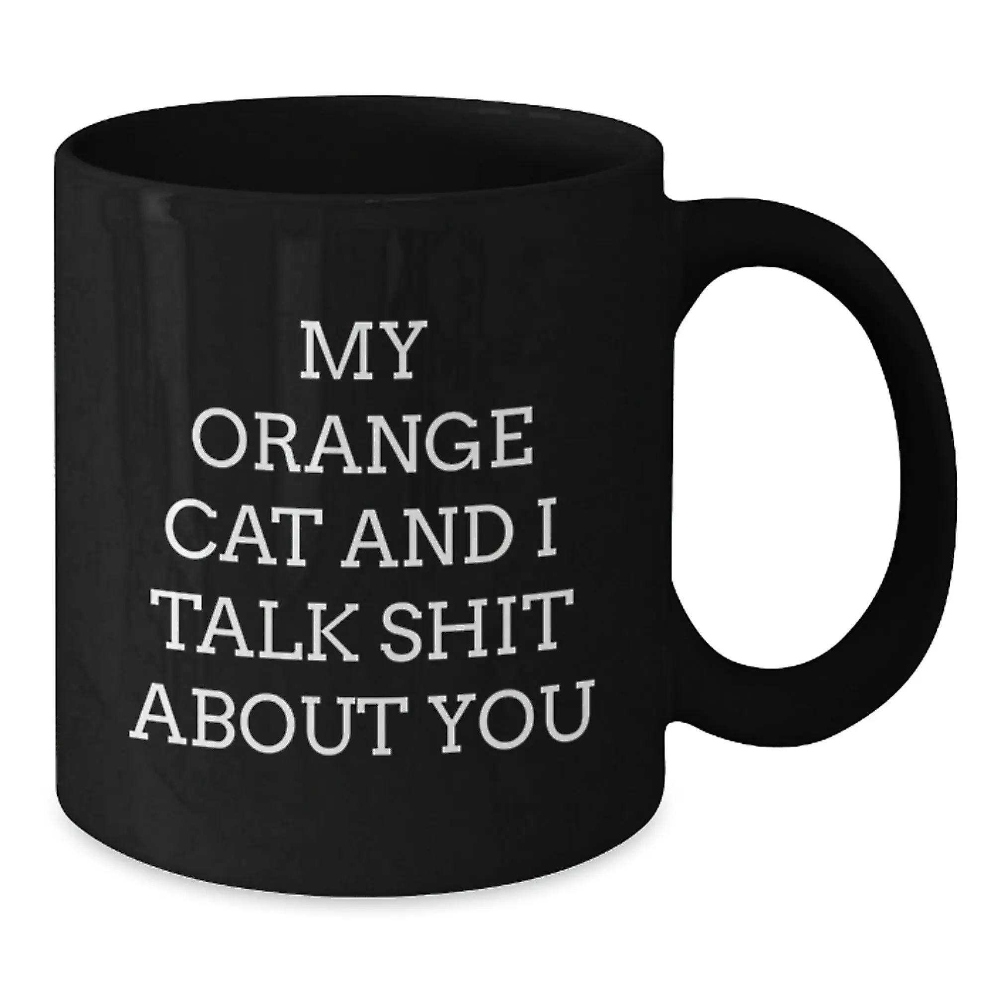 Funny Orange Cat Gift for Orange Cat Lover, Orange Cat Black Coffee Mug, Graduation Unique Gifts from Friends to Orange Cat Enthusiasts - Additional