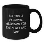 Funny Personal Assistant Gifts for Christmas Unique Black Coffee Mugs Gifts from Women to Men Friends Coworkers