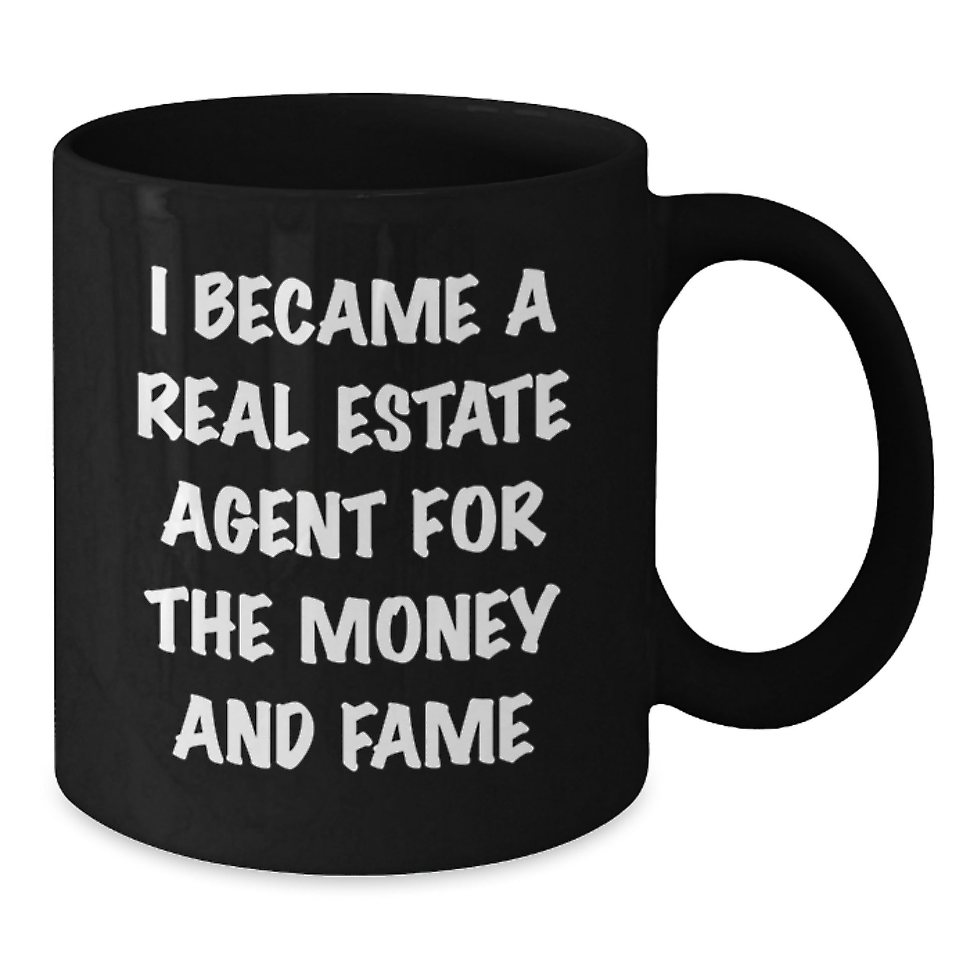 Real Estate Agent Humor Gifts from Men to Real Estate Agent, Black Coffee Mug for Birthday Unique Gifts - Additional