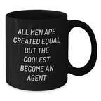 Agent Keepsake Black Coffee Mug for Him 11oz Birthday Gift - Additional