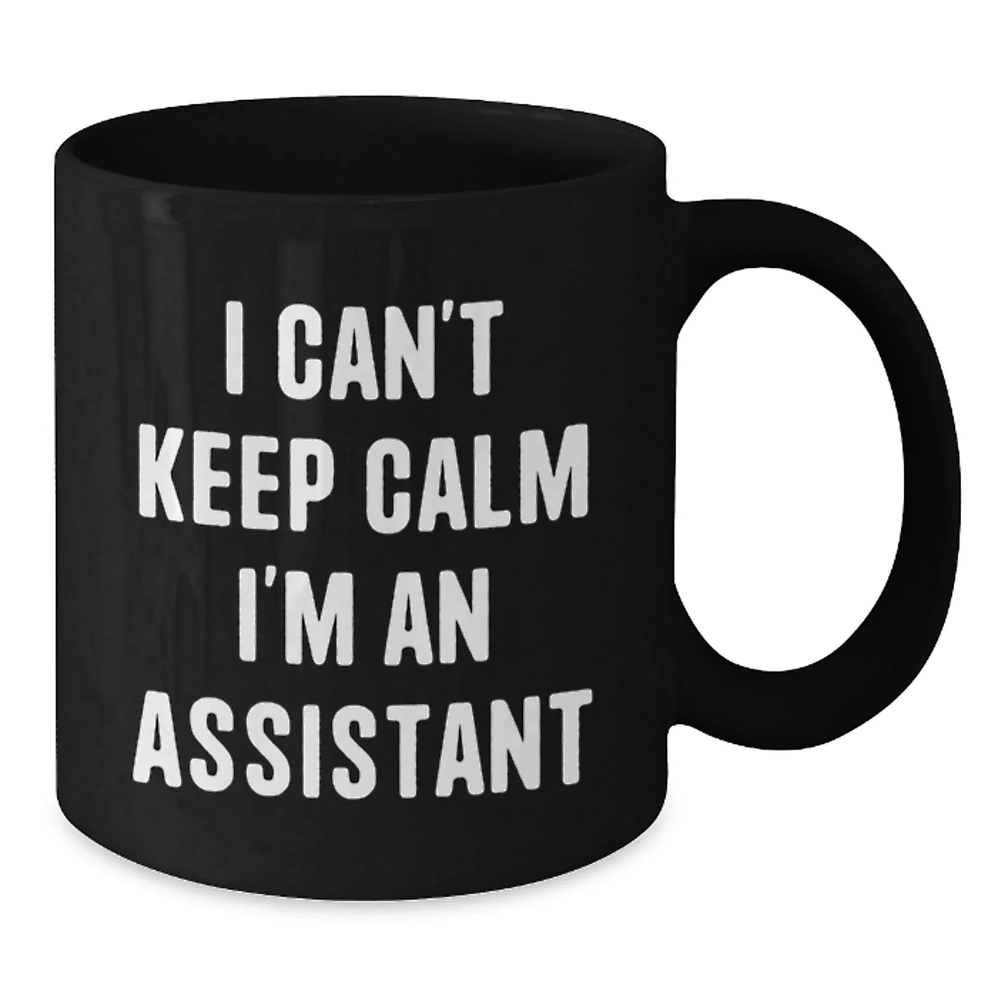 Funny Assistant Gifts from Men for Christmas Unique Gifts with 'I Can't Keep Calm I'm An Assistant'