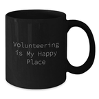 Volunteering Inspired Gifts for Volunteering Men from Family, Funny Black Coffee Mug, Graduation Unique Gifts for Volunteering Women - Additional