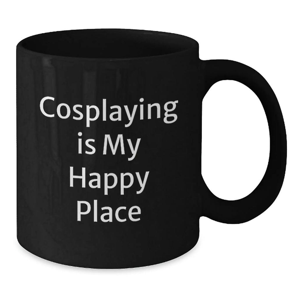 Funny Cosplaying Gifts from Friends, Unique Black Coffee Mugs for Cosplaying Enthusiasts, Perfect Graduation Unique Gifts for Men and Women - Additional