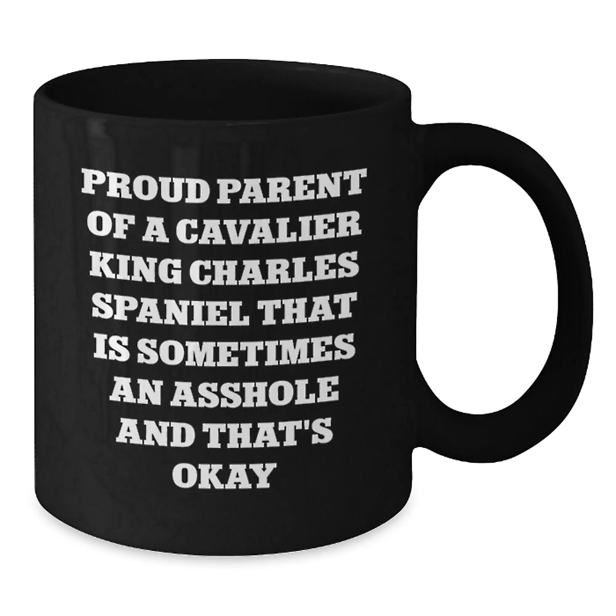 Funny Cavalier King Charles Spaniel Dog Gifts for Men, Women, Friends, and Family - Black Coffee Mugs for Graduation Unique Gifts from Proud Parents - Additional
