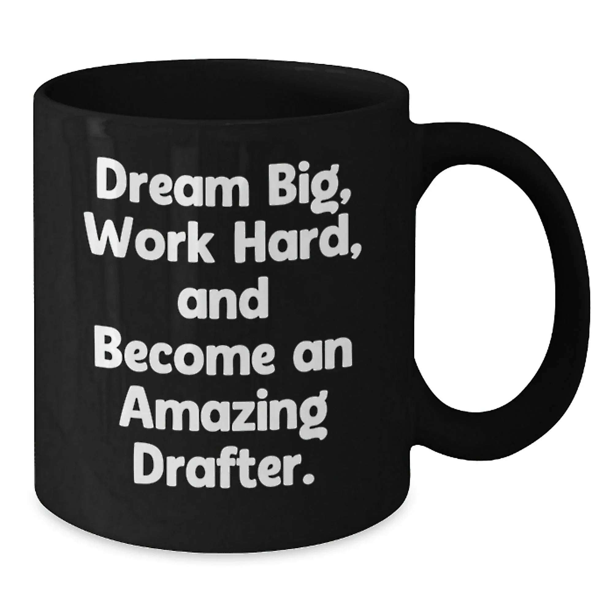 Funny Drafter Gifts for Him, Cute Black Coffee Mug from Friends for Men, Inspirational Mugs for Drafter at Christmas