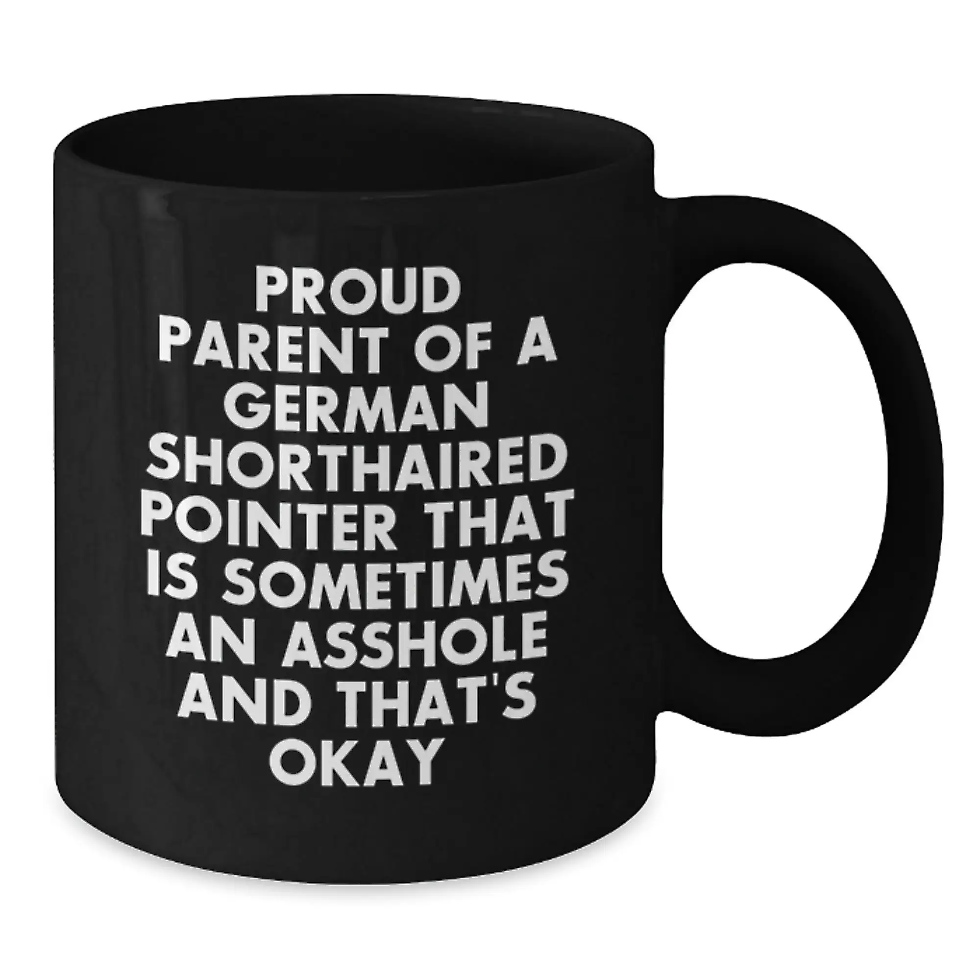 Funny German Shorthaired Pointer Dog Gifts from Family for German Shorthaired Pointer Dog Lover Black Coffee Mug - Additional