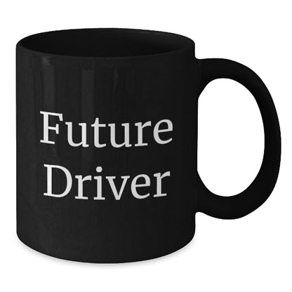 Funny Future Driver Gifts from Family for Driver Black Coffee Mug - Additional