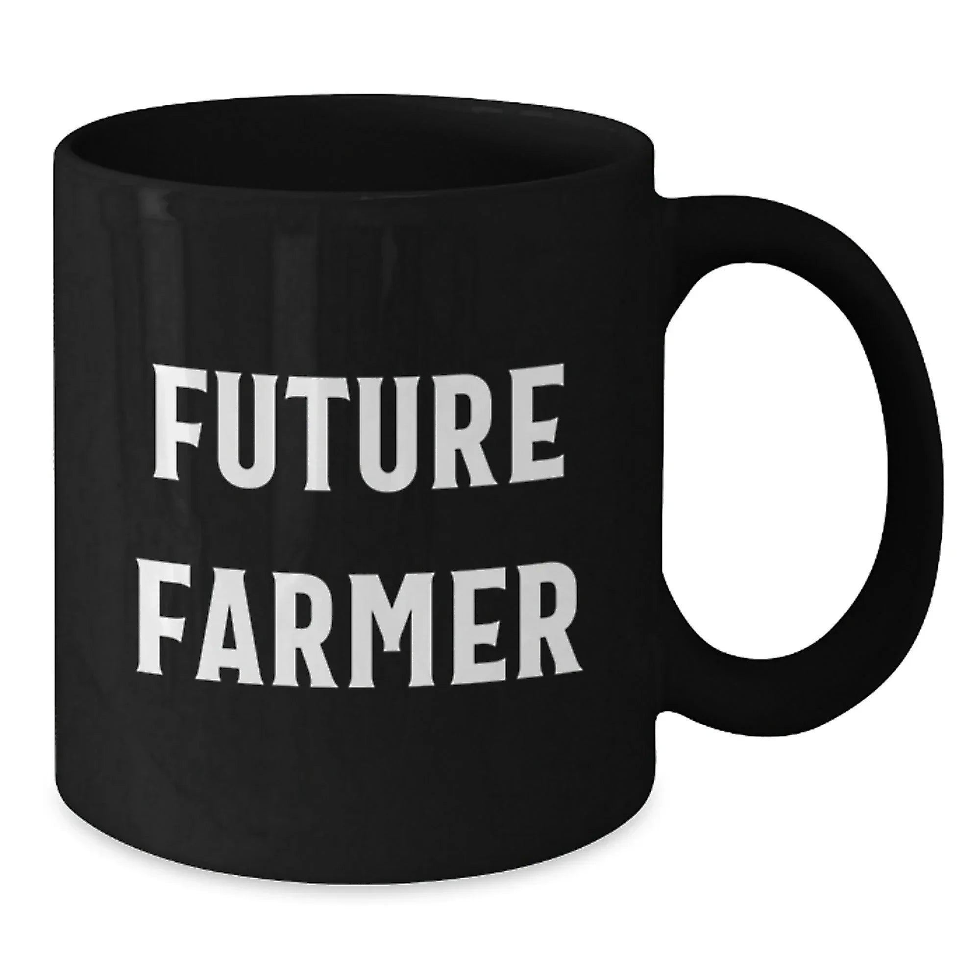 Funny Farmer Christmas Unique Gifts from Men to Future Farmers - Inspirational Black Coffee Mug