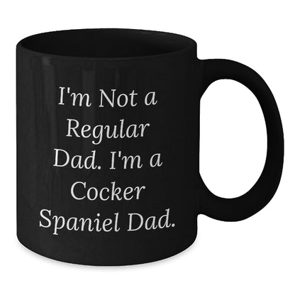 Cocker Spaniel Dog Lover Gifts for Dad from Men, Funny Black Coffee Mug, Customized Christmas Unique Presents - Additional