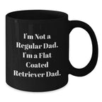 Funny Flat Coated Retriever Dog Dad Gifts Black Coffee Mugs Christmas Unique Presents from Dad