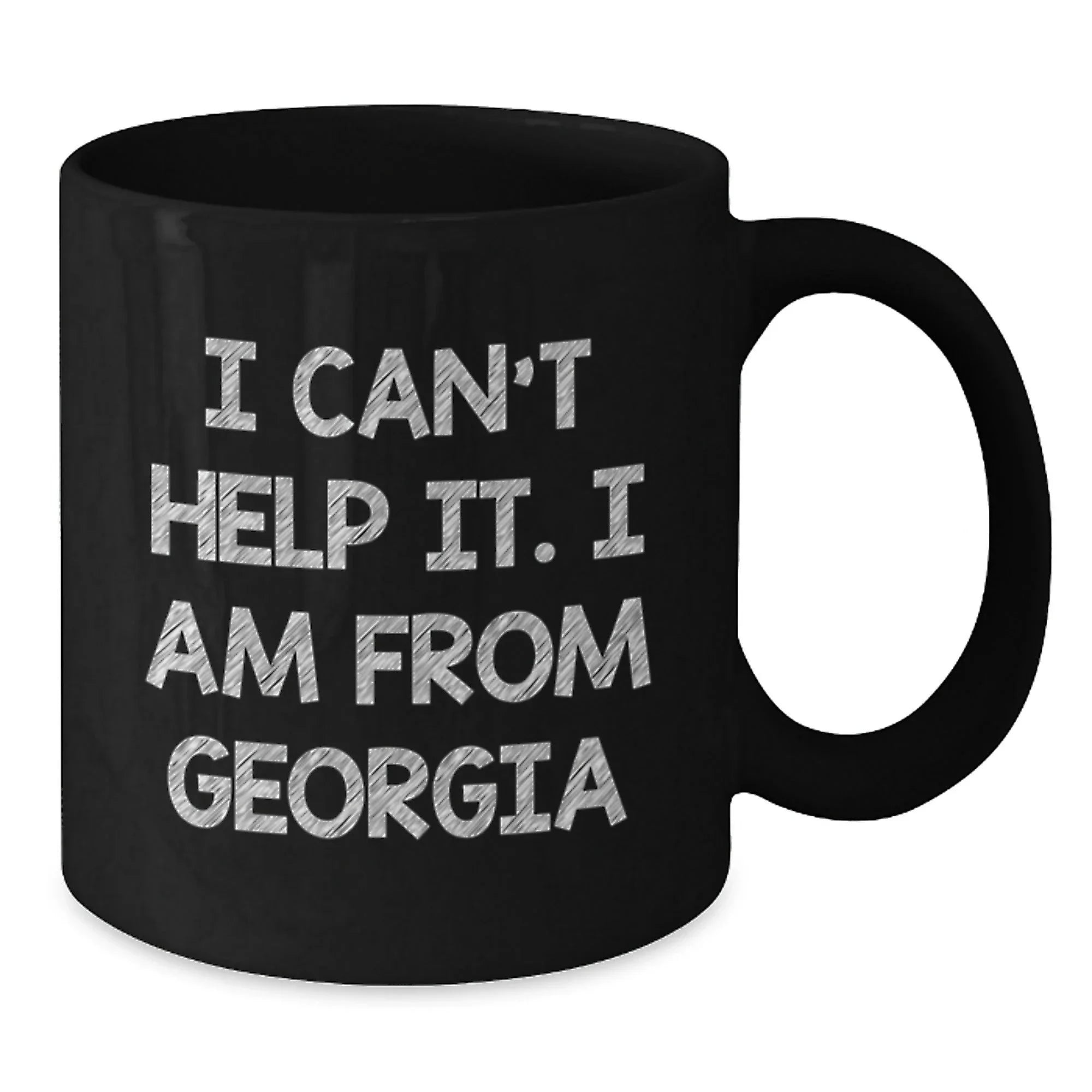 Georgia Black Coffee Mugs, Funny Quotes, Gifts from Men to Women Friends in Georgia, Unique Valentine's