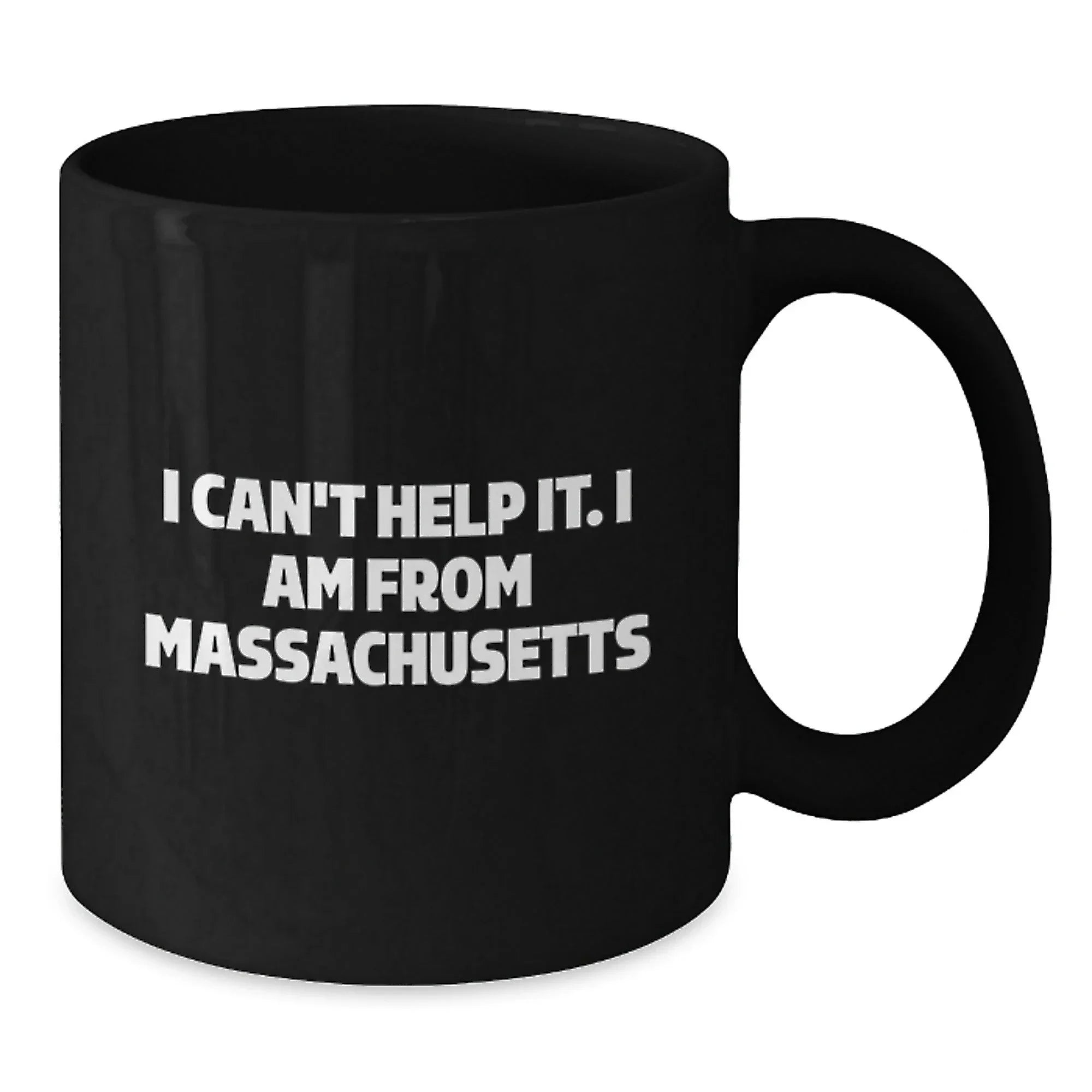 Massachusetts Black Coffee Mugs Funny Quote Gifts from Friends for Family Members